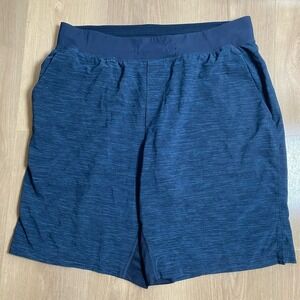 L LULULEMON 9" T.H.E. Linerless Men's Shorts Deep Blue‎ Athletic Size L